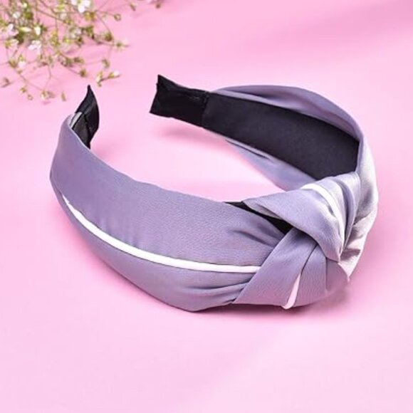 NWT Leah Piped Top Knot Gray Headband - Picture 5 of 5